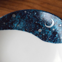 夜空と三日月の小皿シルバー（単品 3枚目の画像