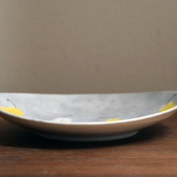 洋なしプレート楕円皿M（単品）グレー 4枚目の画像