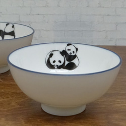 パンダのキッズ茶碗（ブルー） 2枚目の画像