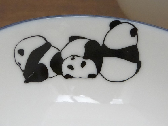 パンダのキッズ茶碗（ブルー） 5枚目の画像