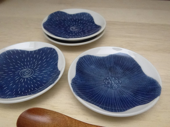 藍色豆皿（単品） 2枚目の画像