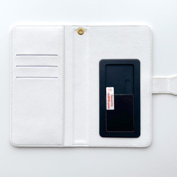 筆記本型智能手機保護套 / Sakura Sakura * 白綠色 第6張的照片