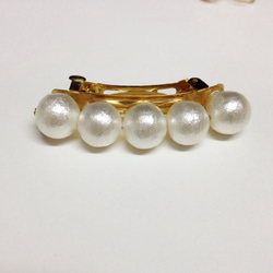 cotton pearl barrette 3枚目の画像