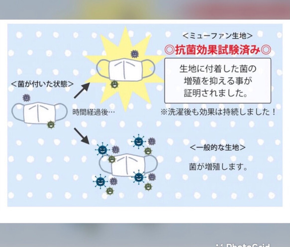 裏側選べる抗菌ガーゼ☆立体マスク　薔薇柄刺繍レース　オフ白色　ポケット付き可能 7枚目の画像