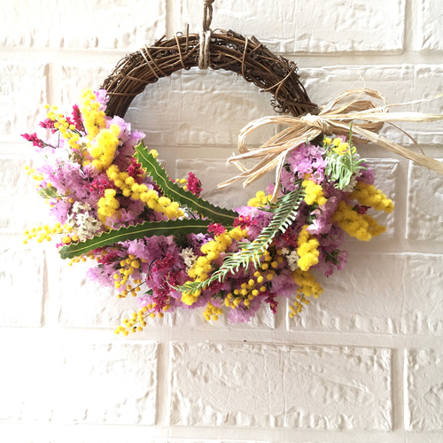 23.スターチスハーフリース スターチスホワイトミックス：ハーフリースM | andbloom