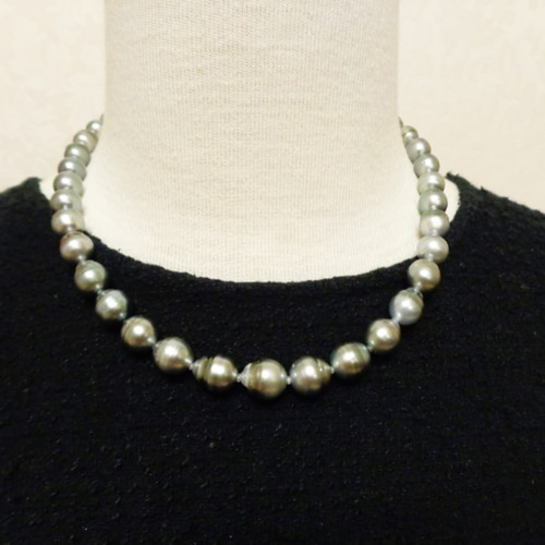 □黒蝶真珠バロック（南洋ブラックパール）ネックレス□ ネックレス