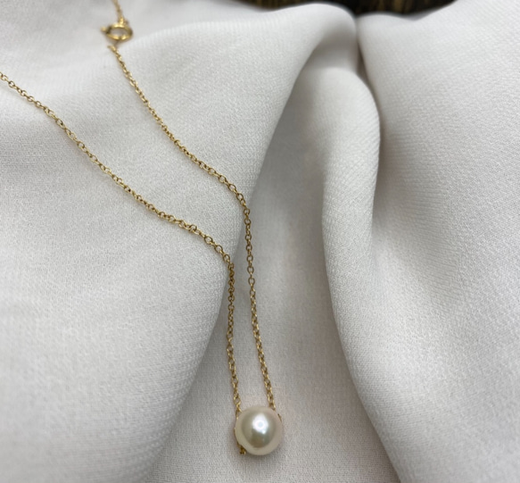 あこや真珠の一粒ネックレス 1枚目の画像