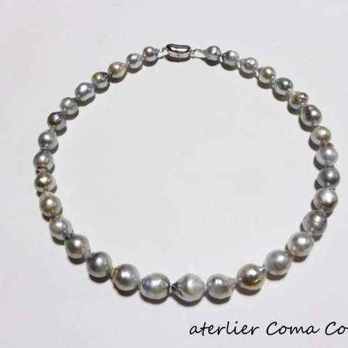 南洋黒蝶真珠 グレーバロックパールネックレス ネックレス・ペンダント