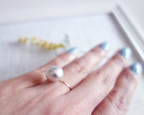 k10 silver パールリング Pocket Ring】K10パールリング｜リング｜ノジェス 公式