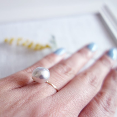 グレー　真珠　リング 132446515_o1.jpg?