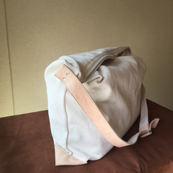 leather×canvas big shoulderbag 革(レザー)×帆布(キャンバス) ショルダーバッグ 2枚目の画像