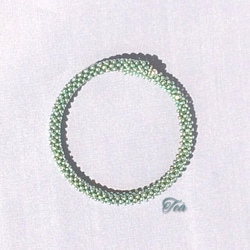 Seed Bead Bangle (Pale Green) 1枚目の画像