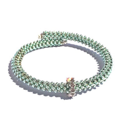 Seed Bead Bangle (Pale Green) 2枚目の画像