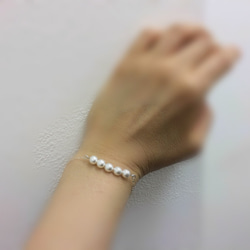 スワロ・パール・チェーンブレスレット:      Pearl Chain Bracelet 4枚目の画像