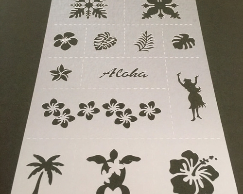 ステンシルシート　薪様 Amazon.co.jp: ステンシルシート 文様 鶴亀宝づくし 型紙 : ホビー