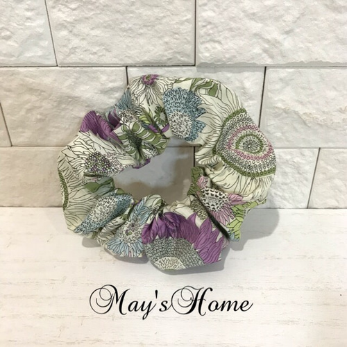 リバティシュシュ【パープル&グリーン系】 シュシュ May'sHome