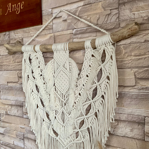 マクラメタペストリーツリー　流木予約済 流木マクラメタペストリーN3 タペストリー・壁掛け ミ・アンジュ
