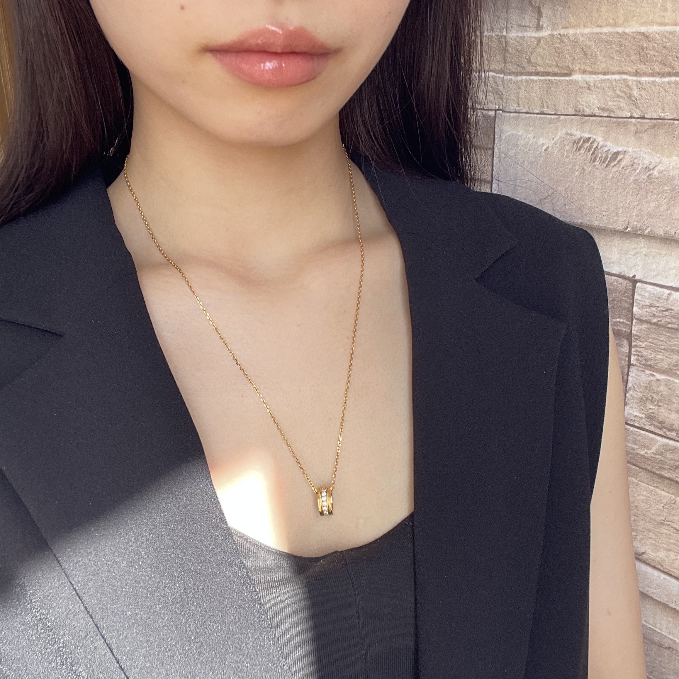 K24 Hawaiian jewelry crystal サージカルステンレスネックレス