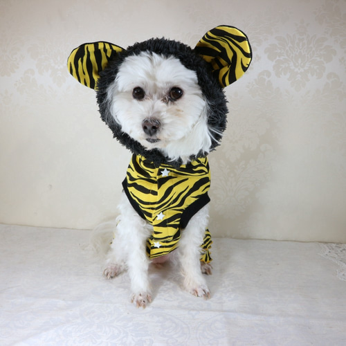 ハンドメイド トラ柄 虎柄 フリフリラブリワンピース スカート S/M/L