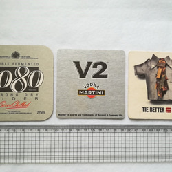 英国ヴィンテージ ビアマット Beer Mats コースター 6枚セット【BM3gray】　 3枚目の画像