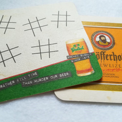 英国ヴィンテージ ビアマット Beer Mats コースター 6枚セット【BM4yellow】　 4枚目の画像