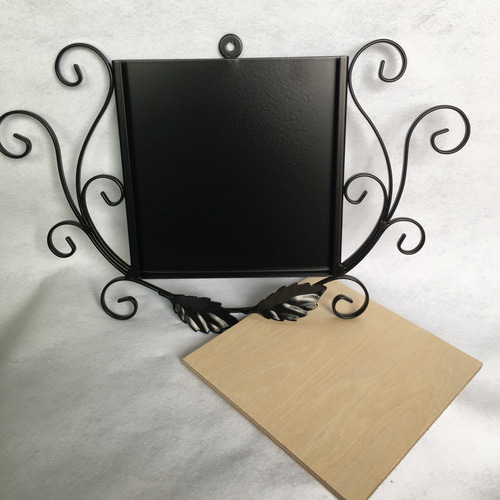 トールペイント用のスライド式アイアンフレーム シナベニヤ付き