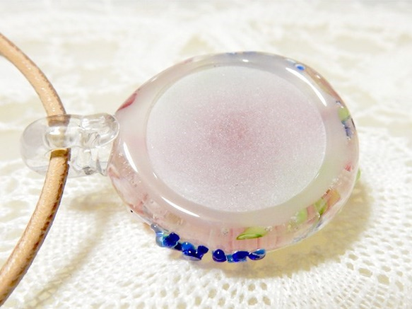 Lampwork Glass Pendant of Rose & Herb Garden, sra 第6張的照片