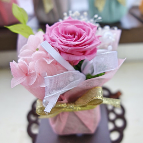 プリザーブドフラワー☆クリアケース入り！Kiraraブーケ プリザーブド