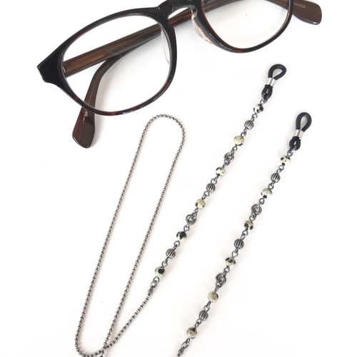 Atelier Amie】再販＊天然石グラスコード（メガネチェーン）天然石  