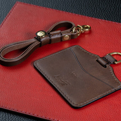 深茶色 直式證件套,卡套,悠遊卡,證件卡套,義大利植鞣革 Buttero 第3張的照片