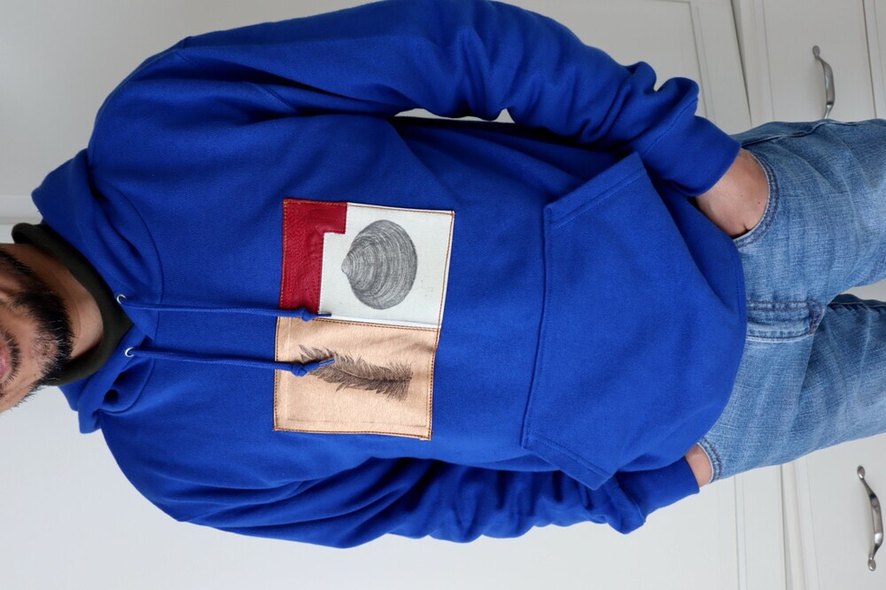 Art Sweatshirts-アートトレーナーー青