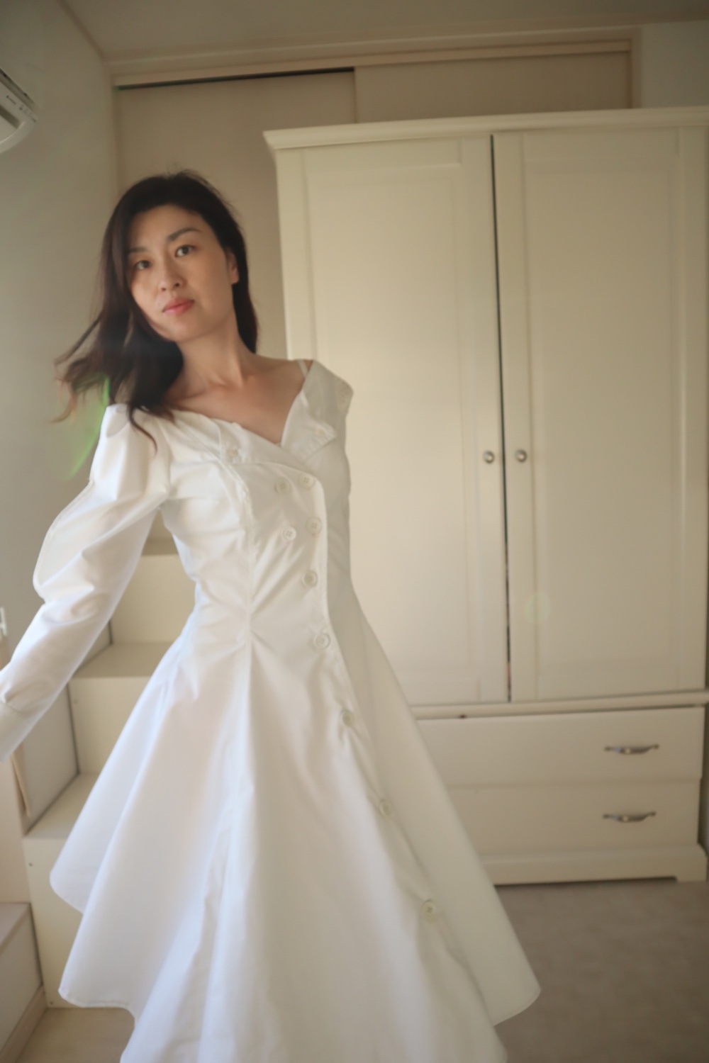 2020新作ートレンチシャツワンピースー女優