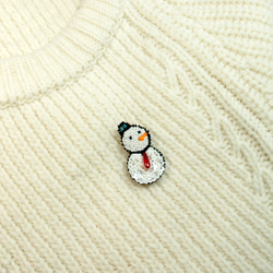 SHAO / 小雪人 手工刺繡胸針 第4張的照片