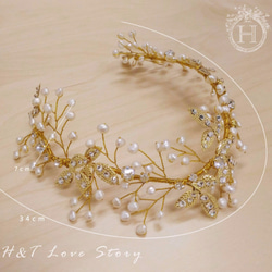 # 322 珍珠花環頭飾  【H&T Love Story】 第3張的照片