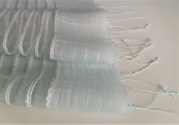 シルクとコットンの透かし織りストール 5枚目の画像
