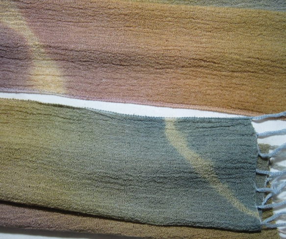 絞りぼかし染めストール シルク８０% (3) 4枚目の画像