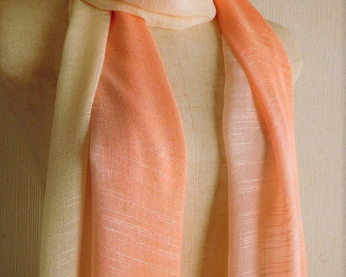 バンブー（竹）ストール 「鴇羽色～承和色」47cm×203cm