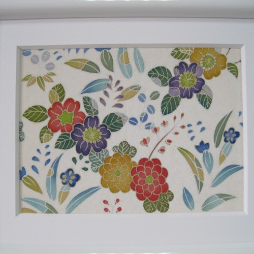 草花柄手描き京友禅染め 絵のみ 絵画 鞆屋 TOMOYA 通販 905474｜Creema