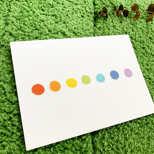 【點點彩虹】插畫明信片 祝福 卡片 萬用卡 聖誕卡 第3張的照片