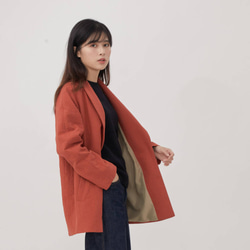 Carol Cotton Raglan Sleeves Suit jackets / Brick Red 3枚目の画像