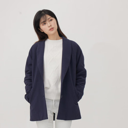 Carol Cotton Raglan Sleeves Suit jackets / Navy 3枚目の画像