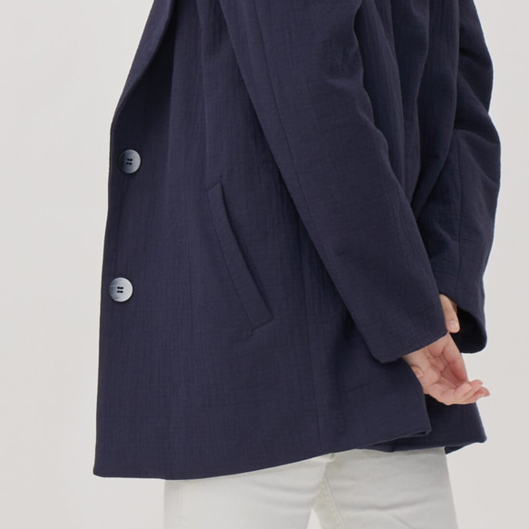 Carol Cotton Raglan Sleeves Suit jackets / Navy 4枚目の画像