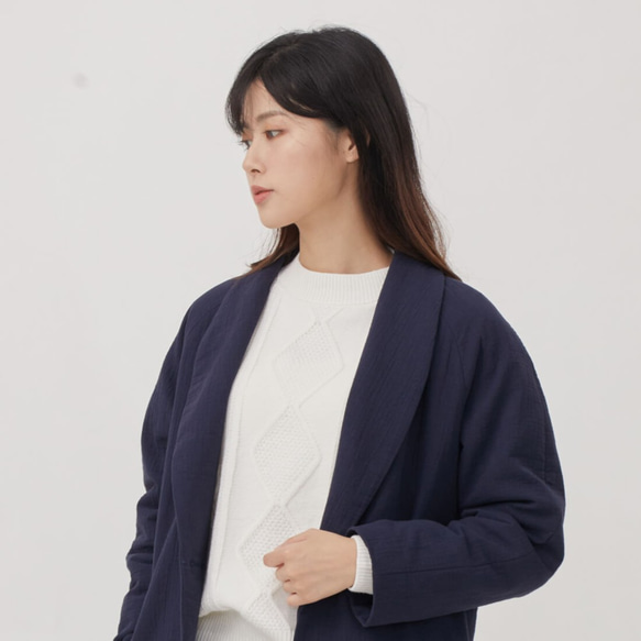 Carol Cotton Raglan Sleeves Suit jackets / Navy 6枚目の画像