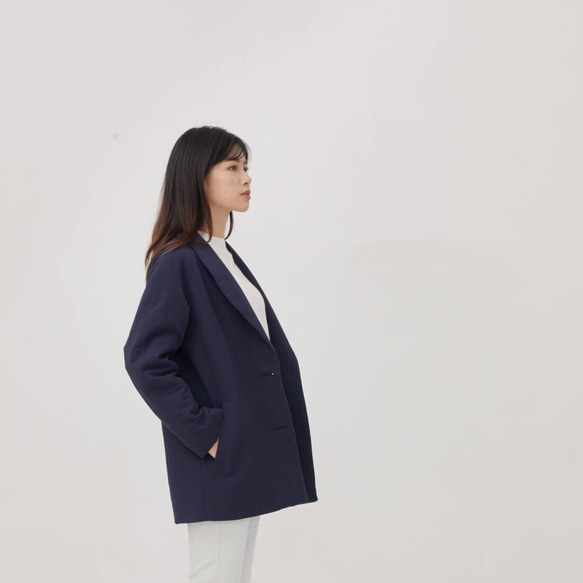 Carol Cotton Raglan Sleeves Suit jackets / Navy 8枚目の画像