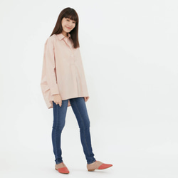 Natalie Pullover Wide Long Sleeves Shirt Top / Cherry Pink 4枚目の画像
