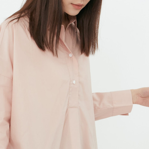 Natalie Pullover Wide Long Sleeves Shirt Top / Cherry Pink 5枚目の画像