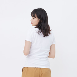 夏の富士山、キャンプに行こう。綿、半袖、女性用Tシャツ 4枚目の画像