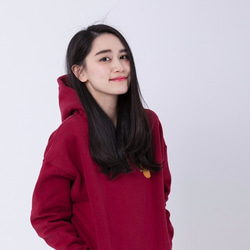 Barbara Warm Winter Fleece Hoody T-shart / Wine Red 7枚目の画像