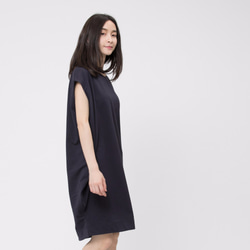 French terry lantern dress / Navy Project009 3枚目の画像