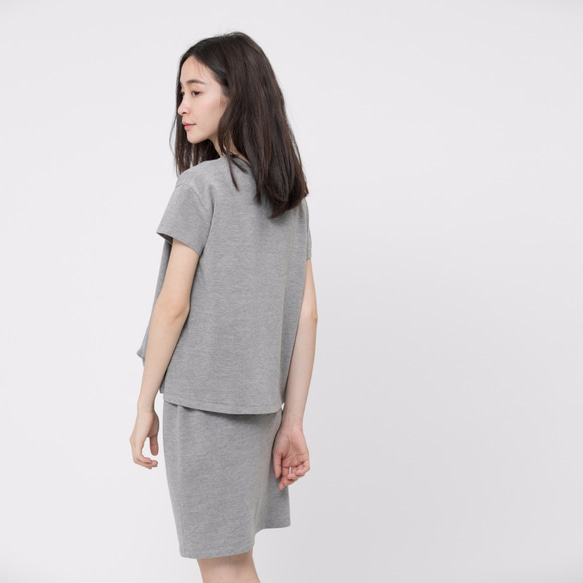 French terry drawstring dress / Heather Grey Project 008 3枚目の画像